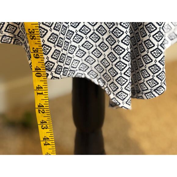 Boho Paisley Embroidered Halter Dress Blue & White sz XL‎ Coastal travel career - Picture 7 of 10